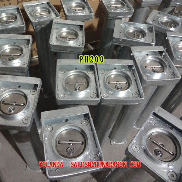 Manual-Retractable-Bollard-pH200-Stainless-steel-is-optional-